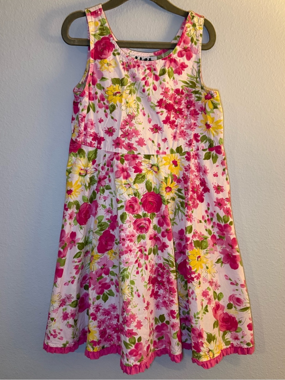 Zoey Girls Floral Sleeveless Dress - Size 7
